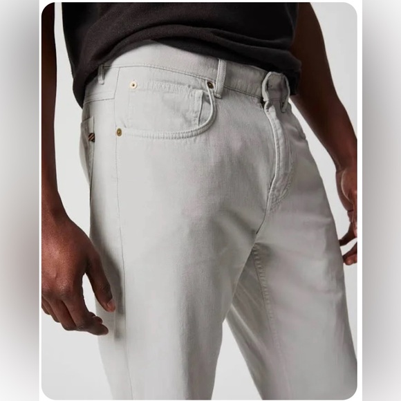 BILLY REID 5 Pocket Pant Lt Gray Green Cotton Linen 40x33 Orig$198 Exc Cond - Picture 4 of 15